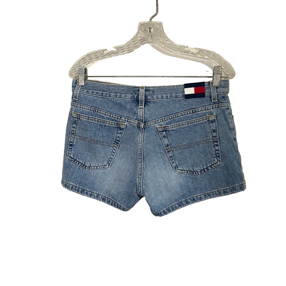 Tommy Hilfiger Denim Jean Shorts 9 Light Wash Retro Western Festival Country 90s
